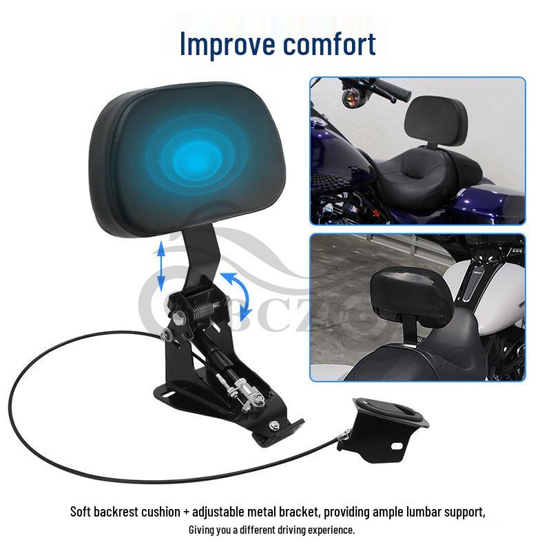 Harley Ultra Classic Street Glide Hydraulic Driver Backrest (2009-2020) - Motorcycle Accessory