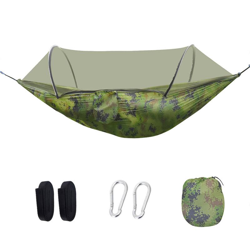 Camping-Hängematte mit Moskitonetz, leichte Hängematten zum Aufhängen, Baumgurte, Schaukel-Hängemattenbett für Outdoor-Rucksackreisen, Hinterhof