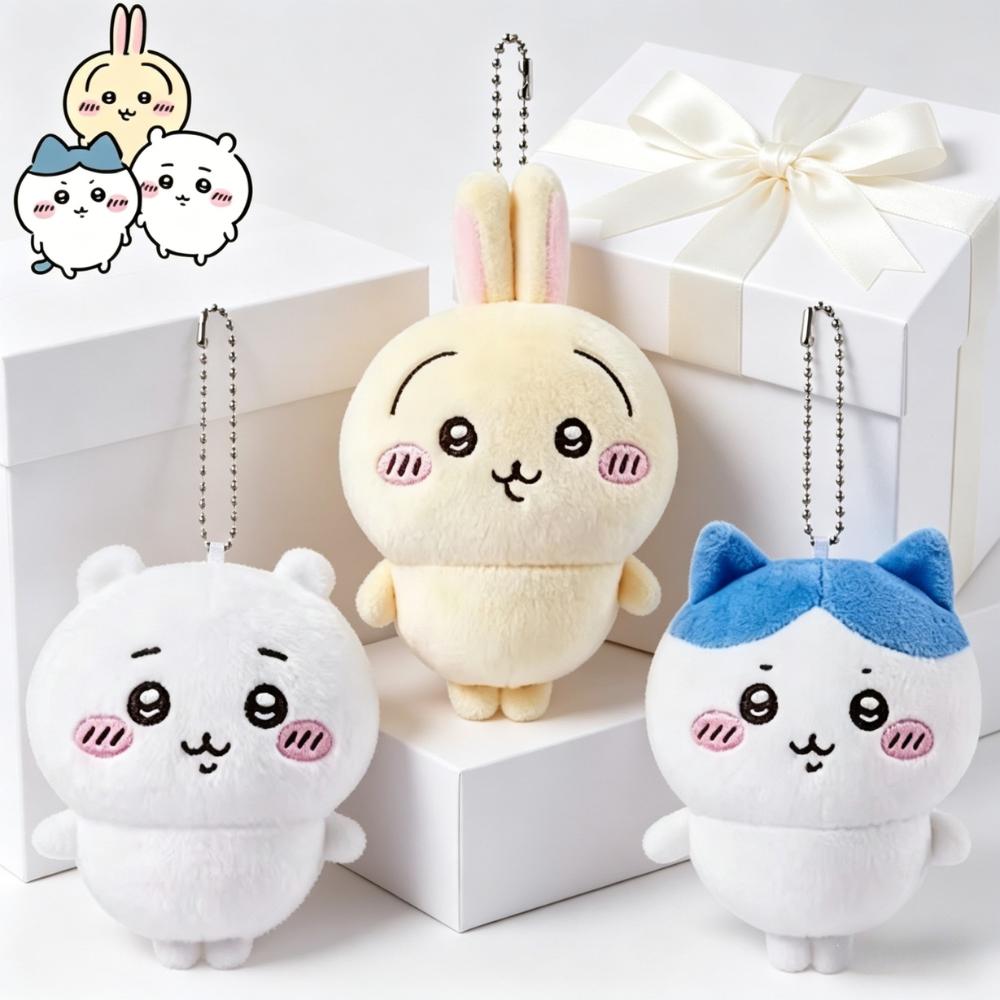 3pcs Chiikawa Anime Plush Doll Kawaii Usachi Plush Keychain Hachiware Stuffed Plushie Pendant Cute Backpacks Ornaments Toy Gifts