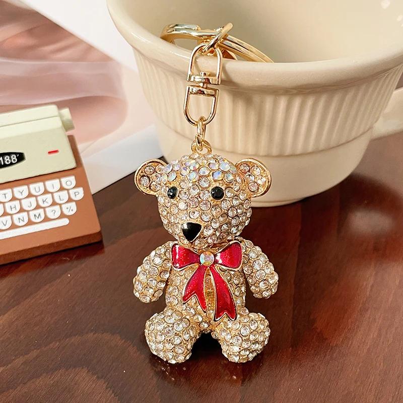 Colorful Bear Series Dazzling Colors Love Bow Bears Pendant Accompanying Gift Wedding Souvenir Bag Charm