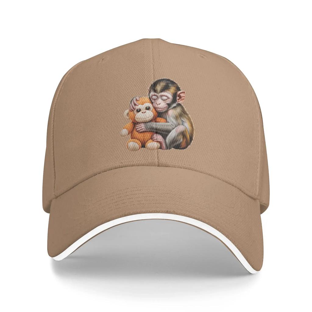 Sommer Baby Affe Punch Kuscheltier Meme Baseballkappe Outdoor Sport Lässig Benutzerdefiniert Sonnenschutz Trucker-Kappe Snapback-Kappe
