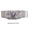 Elastic Waist Belt for Women with Floral Design