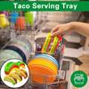 Supporto per taco da 10 pezzi, durevole, leggero, per uso alimentare, in plastica, per tacos, pancake messicani