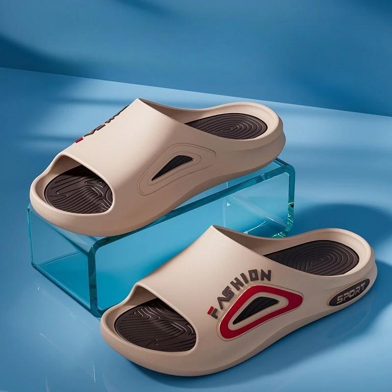 Fashion Walk Around Home Male Slipper Anti-slip Indoor Platform Slides House Clappers 2025 Original Pvc Fun Mascullino Y2k Men's Shoe