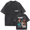 Y2K Hip Hop T-shirts Zangeres Tini Stoessel Futtura Album Zomer Mode Retro Gewassen Oversized T-shirt Print Streetwear Unisex
