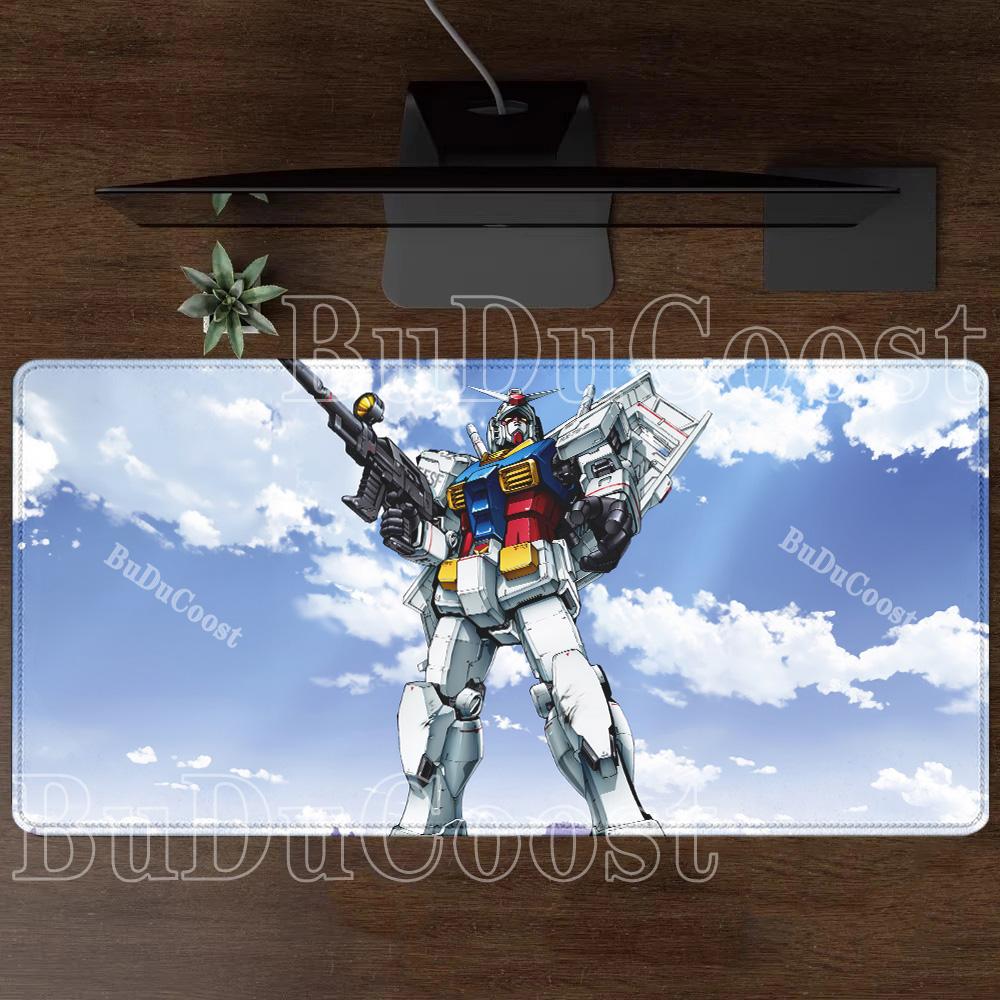 Mouse Pad Gundam RX-78-2 Anime Gaming XXL Non-slip Mousepad PC Computer Keyboard Office HD printing overlock esports Desk Mat