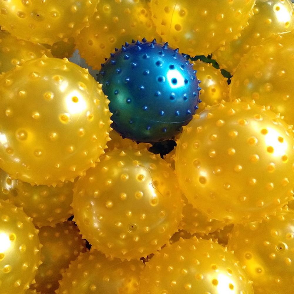 Mini Knobby Balls Set Spiky Massage Stress Balls With Pump Handheld Sensory Balls Fun Bouncing Ball For Toddlers Party Favors