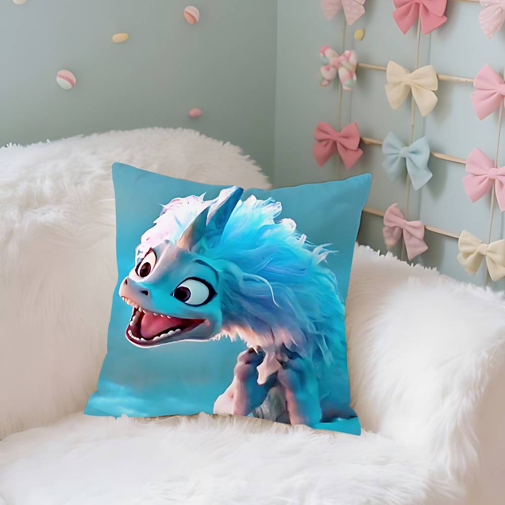 Raya And The Last Dragon Case Plush Fabric Soft Pillowcase Double Sided Print Cushion Cover Household Gifts 40cmx40cm