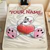 1 Stück Benutzerdefinierter Name Diddl Gemustert Flanelldecke Geeignet für Alle Jahreszeiten für Heimdekoration Wärme und Komfort Geschenke Feiertagsgeschenk_xia