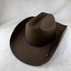 Jesienno-zimowy męski kapelusz rycerski kapelusz filcowy imitacja wełny garb krowia głowa klamra kowbojski kapelusz westernowy