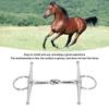 Ring Style Horse Snaffle Bit Jointed Design Horse Mouth Bit Practical Full Cheek Bit  Farm Use