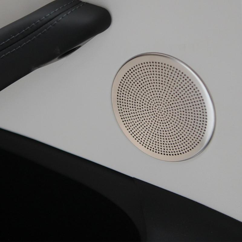 2PCS Heat Resistant Auto Speaker Cover Guards With Strong Adhesive Metal Construction Easy Installation Car Accessories