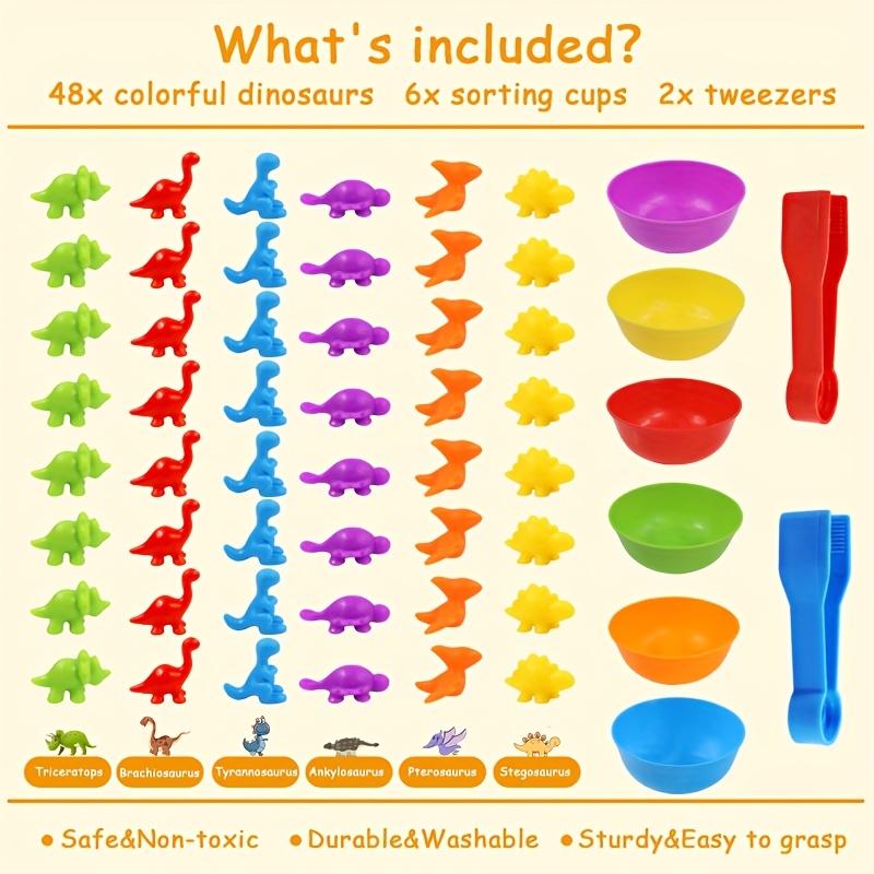 Rainbow Dinosaur Animal Counting and Classification Early Education Cognitive Toy Mathematics Teaching Kit, Ocean Package