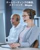 New Bee Kablet headset med mikrofon, USB-A/USB-C-kompatibel, 270° rotasjon, binaural, støyreduserende mikrofon og online kontroll, kompatibel med Zoom,