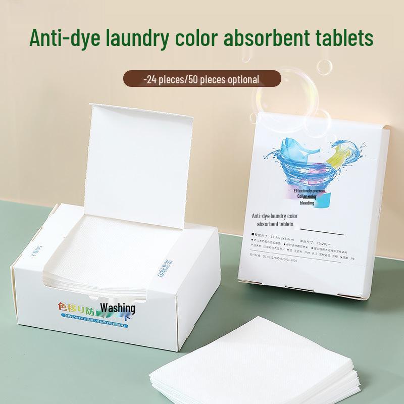 Color Absorber Laundry Sheets - Anti-Bleeding & Dye Transfer Protection for Washing Machines