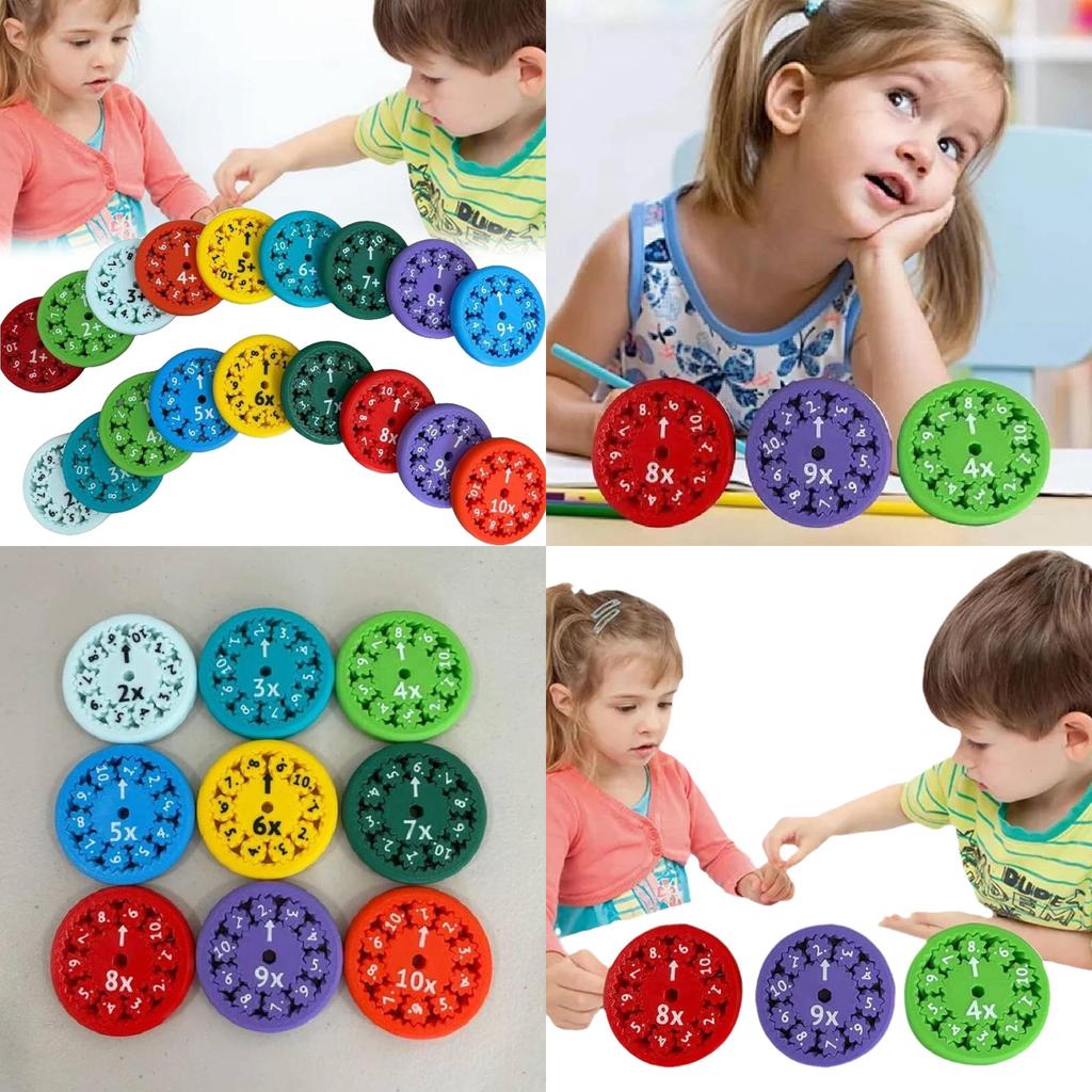 Educational Math Fidget Spinners For Learning Arithmetic With Colorful Plastic Material