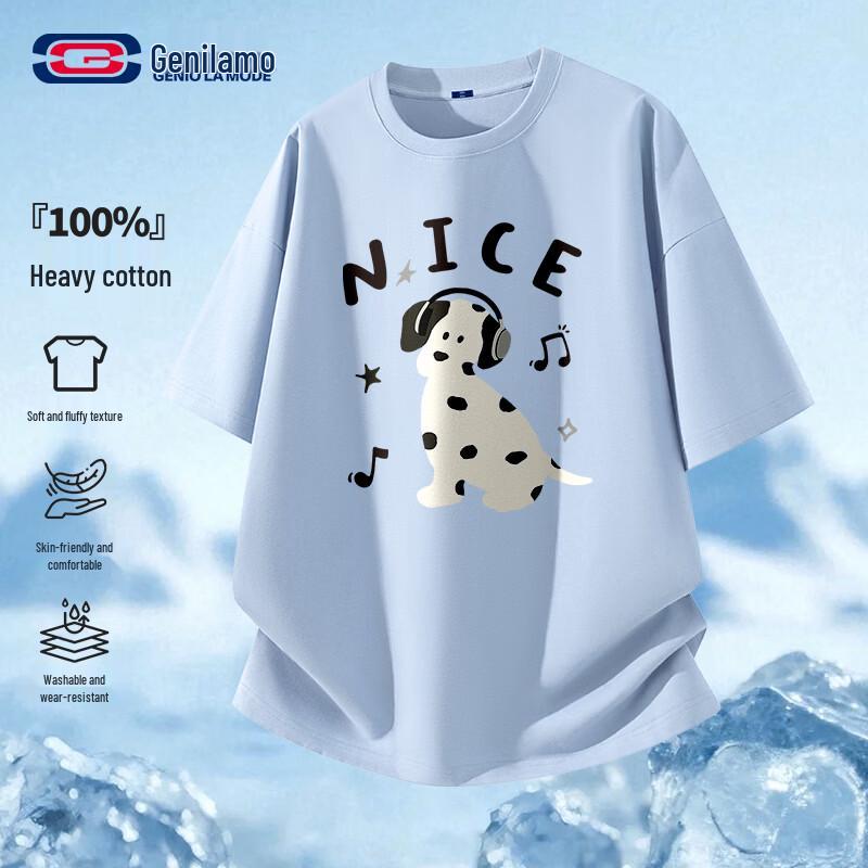 GENIOLAMODE Men s Casual Print Cotton T-Shirt XL