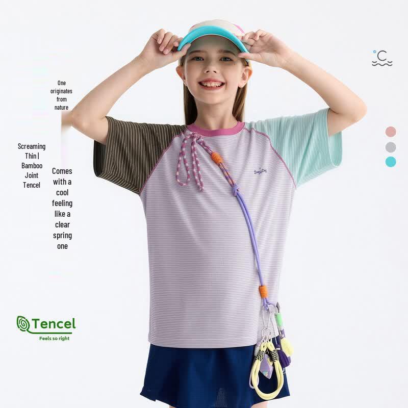Gulu Diary Kids Tencel Blend Breathable Short Sleeve Top 160