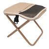 Small Portable Stool Oxford Cloth Steel Handbag Style Pocket Foldable Stool for Camping Travel Fishing Hiking Khaki