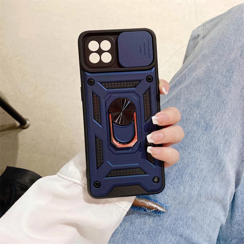Pancerne etui odporne na wstrząsy do OPPO Reno 4 Lite Pokrowiec z magnetycznym uchwytem samochodowym do Oppo A93 4G F17 Pro Pokrowiec z osłoną na aparat