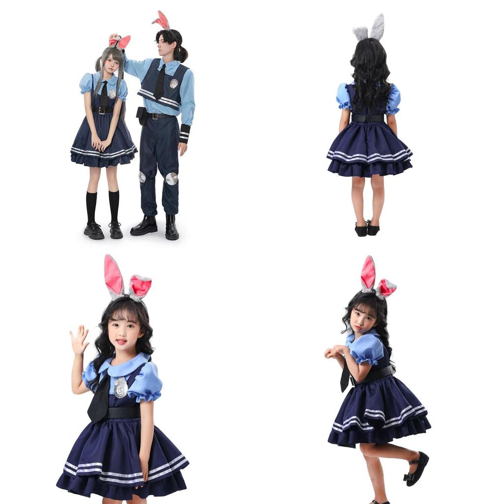 Crazy Animal City Cos Judy Bunny Cosplay Costume Set