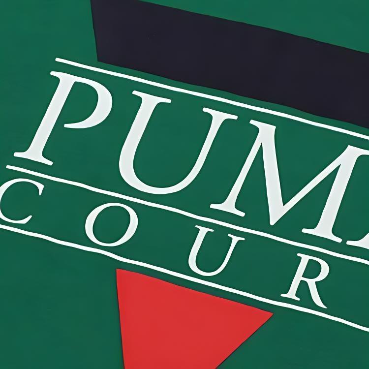 PUMA T Shirts Men's Green Crew Neck Moderate Straight Fit 536913-96