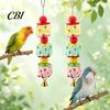 Cockatiel Chewing Toy Parrot Beak Grinding Stone, Bird Chew with Bell And Colorful Beads, Enrichment Toy, Cage Accessory for Budgies Cockatiels Small
