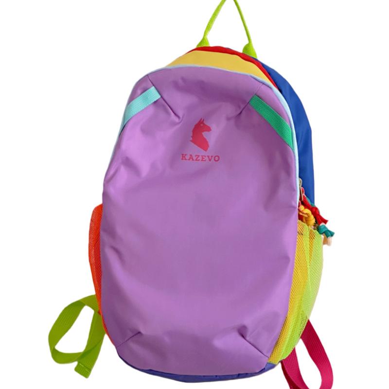 Schultasche Bergsteigertasche Dopamin Koreanische Version Rucksack mit Kontrastfarben Große Kapazität Spritzwassergeschützt Wandern Outdoor