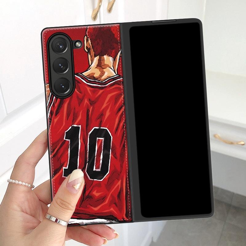 

Підходить для Zfold 5 Phone Case Sakuragi Hanamichi Zfold 5 Folding Screen Protective Case Аніме Японський Корейський Slam Dunk Samsung zfold 5+leather pattern безодня