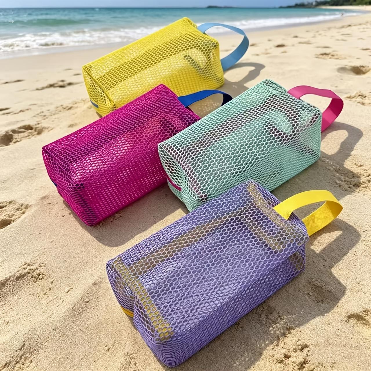 

4Pcs Brightly Colored Mesh Storage Bag Set, Convenient Transparent Mesh Design, Provides Ample Space For Storing Toiletries When Traveling, Ideal 4Pcs