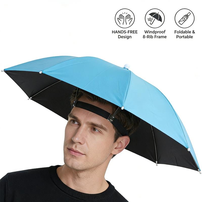 

Hands-Free Sun Rain Head Umbrella,Foldable Sunshade Hat,Waterproof Lightweight for Fishing Gardening Hiking Outdoor Use