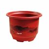 Imitation Ceramic Round Flower Pot, Brick Red Frosted Resin, Realistic Classical Landscape Style