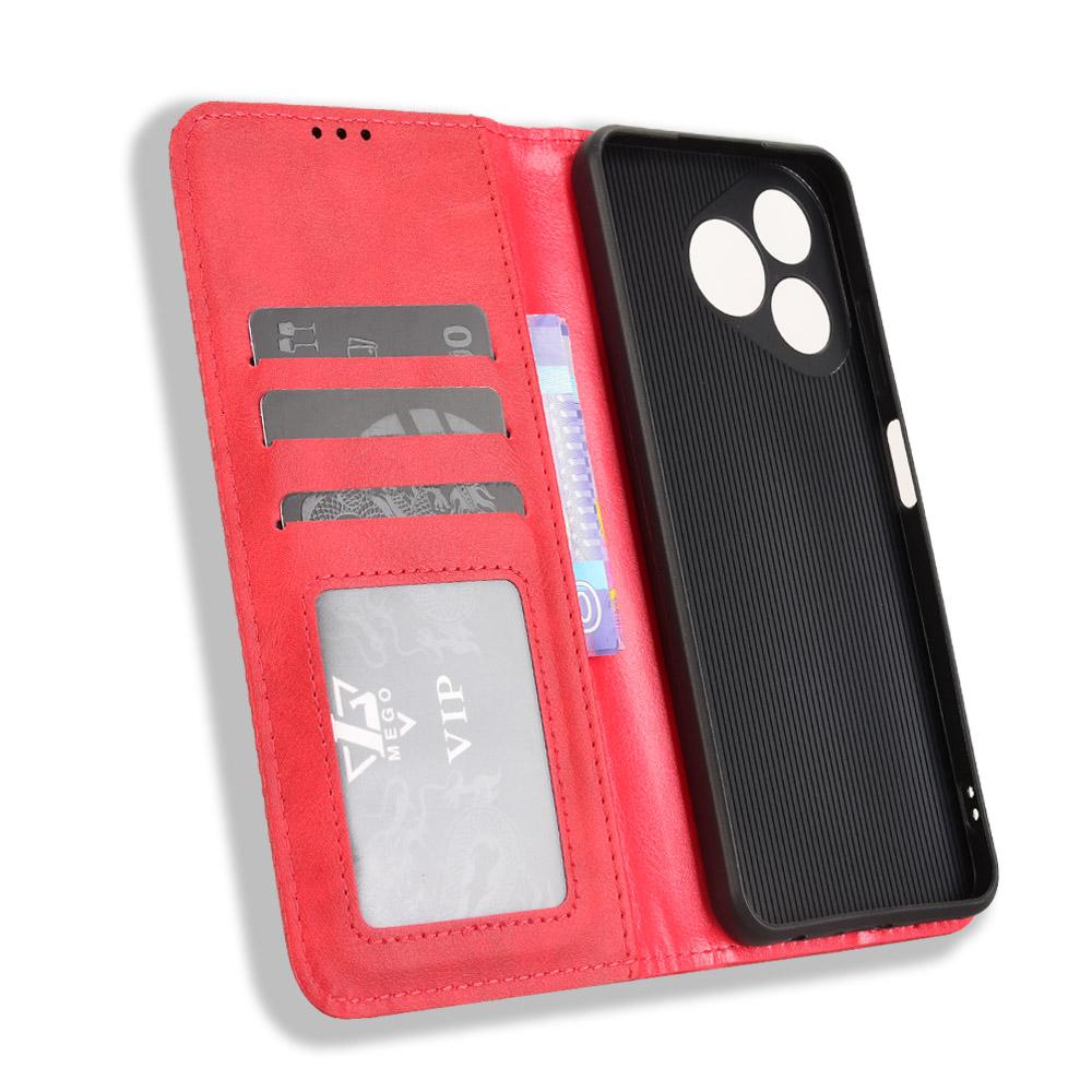 Pro Ulefone Note 19 Kožené pouzdro Peněženka Stojan Retro Textura Kryt na telefon