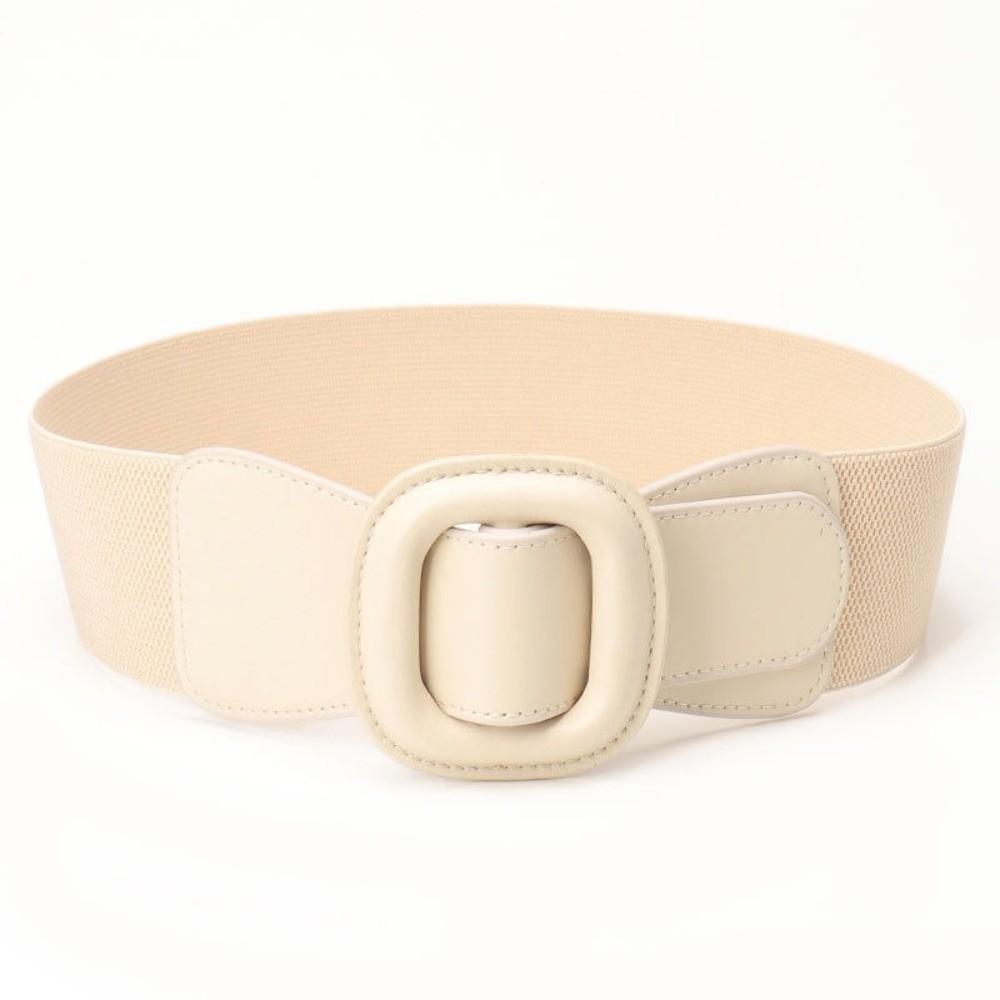 

Casual Women s Elastic Belt Simple Waist Strap Trend Waistband Women бежевий