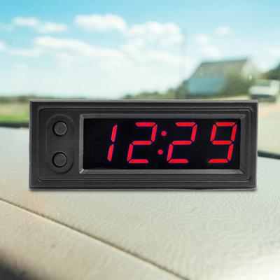 3 In 1 Car Temperature Clock High Precision Electronic Clock Voltmeter LED Display Electric Voltage Meter Vehicle Interior Parts