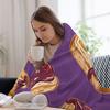 Jam Breakfast Design Pattern Flannel Printed Blanket Suitable for All Seasons Suitable for Living Room Office Sofa and Travel
