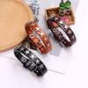 Leather Cuff Bracelet Alloy Star Wristband Adjustable Bangle Wide Cuff Bracelets Gothic Punk Jewelry for Women Men