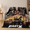 Modische Fast & Furious X Dominic Kunst Flanelldecke, Gemütliche Weiche Überwurfdecke für Zuhause Schlafzimmer Bett Sofa Picknick Abdeckung Kindergeschenk