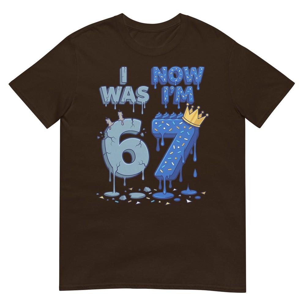 I Was 6 Now Im 7 7th Birthday 6 7 Birthday Boys Tshirt