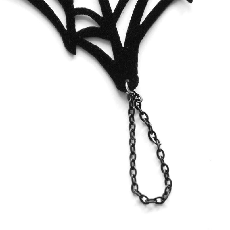 Punk Finger Wrist Chains Rings Bracelets Spiders Web Hand Harness Bracelets