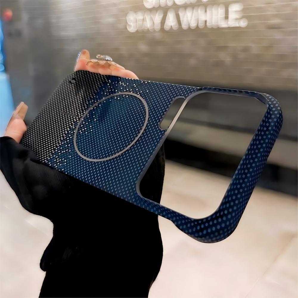 Slim Frameless Carbon Fiber Kevlar Pattern For Magsafe Case For Xiaomi 17 ProMax 15 14 Ultra Pro Magnetic Charge Hard PC Cover