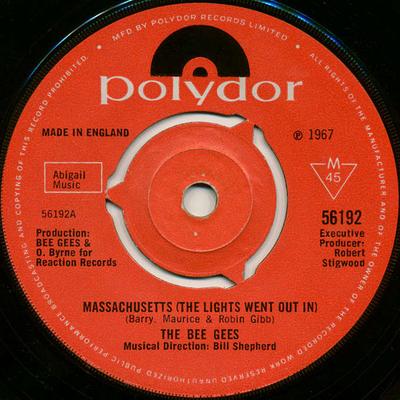 7-Zoll Schallplatte BEE GEES - Massachusetts (The Lights Went Out  56192 Polydor 1967 UK Rock Gebraucht