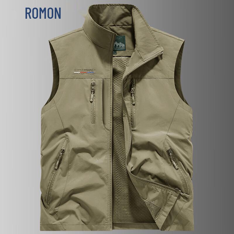 ROMON Men s Lightweight Multi-Pocket Outdoor Vest 3XL