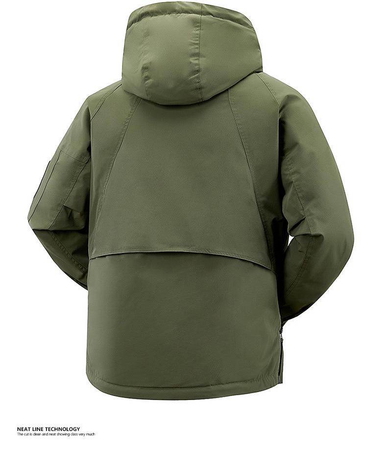 Men's White Duck Down Winter Jacket - Hooded, Windproof, Warm, Thickened, Couple Style
