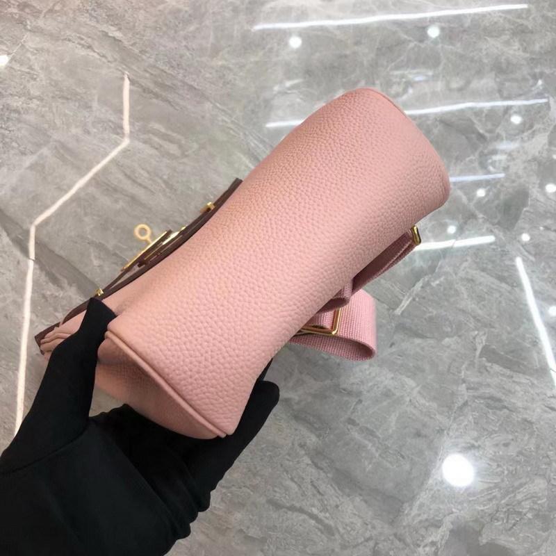 2025 New Leather Gender-neutral Men's and Women's Same First-layer Cowhide Round Lock Hole Breast Bag Single Shoulder  Leather Backpack