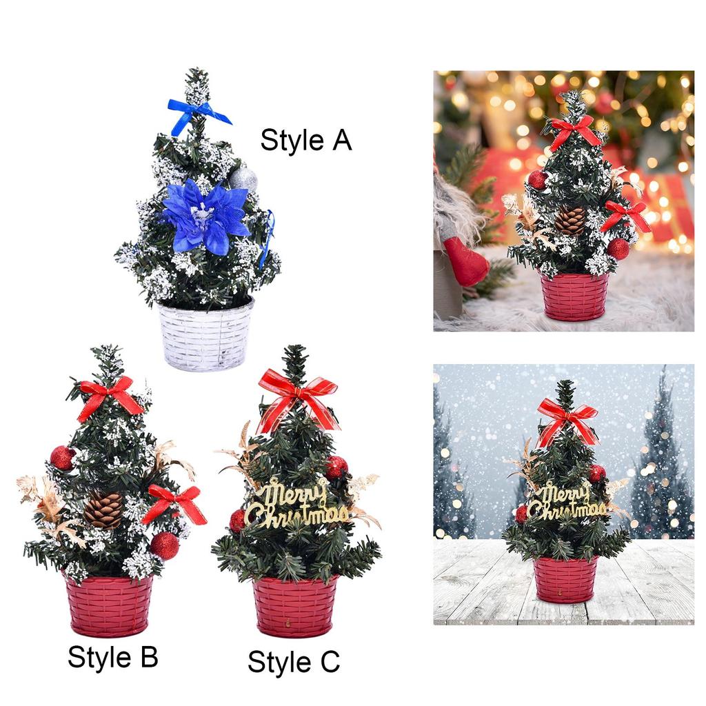 Small Christmas Tree 20cm DIY Collectible Xmas Gift Artificial Green Tree for