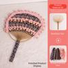 Creative Handmade DIY Bamboo Fan Material Set Double-sided Wooden Handle Handmade Fan Ethnic Style Round Fan Photography Prop