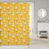 Cartoon Duck Shower Curtain For Kids Boys Girls,White Goose Bathroom Curtain,Lovely Stars Bath Curtain,Farmhouse Rustic Animal