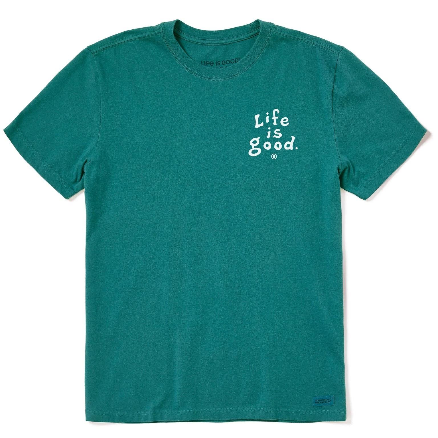 

Life is Good. Men s LIG Vintage Stack Short Sleeve Crusher Tee, Spruce Green M