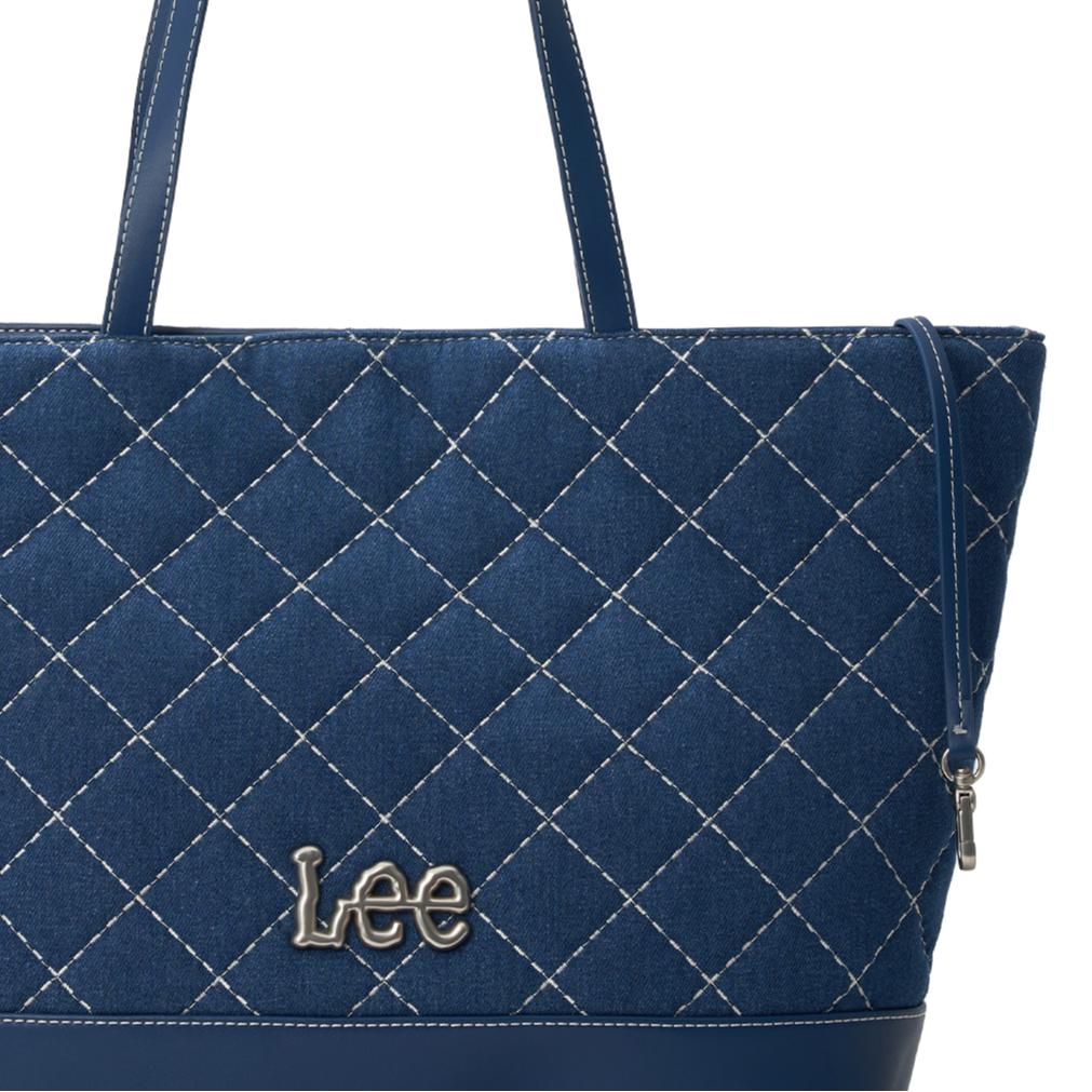 New Lee PU, Textile Mixture Tote Bag, Shopping Bag, Shoulder Bag Women's Dark Blue LE250147M-503